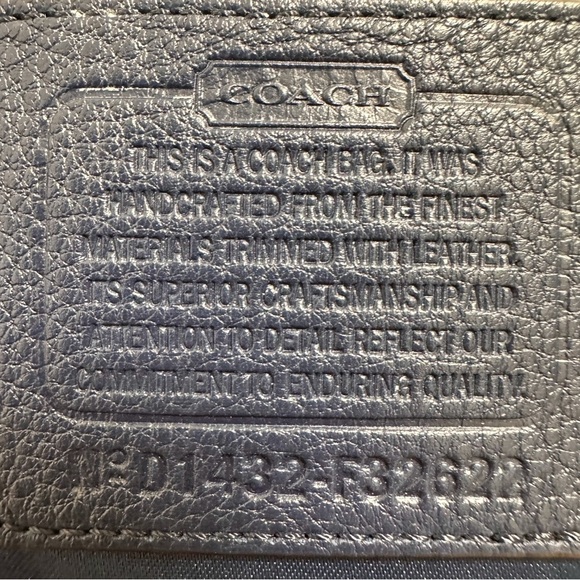 Coach Park Carrie Large Tote in Signature Denim Canvas with Blue Leather Trim - Picture 11 of 12